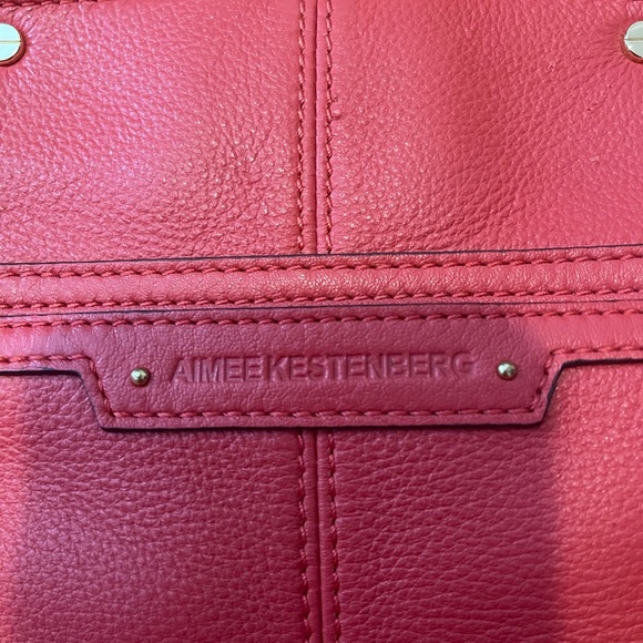 Aimee Kestenberg Gorgeous Coral Leather Handbag - Picture 10 of 11